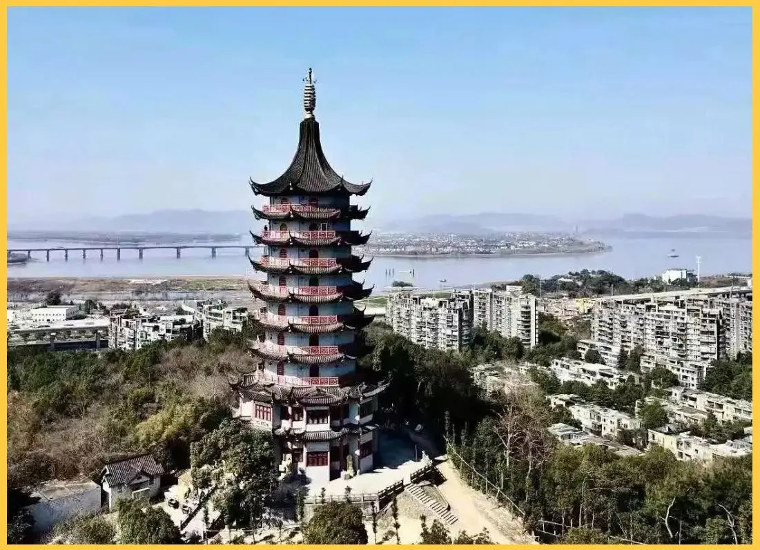 题杭州萧山义桥镇东方文化园三江宝塔-诗榜