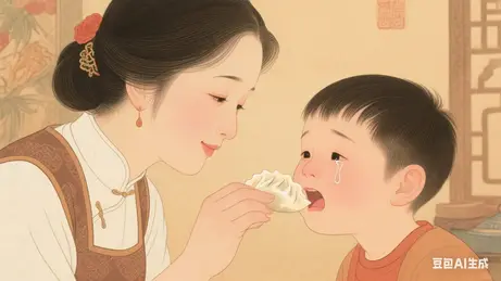 图片[3]-母亲喂饺送儿参军有寄-诗榜