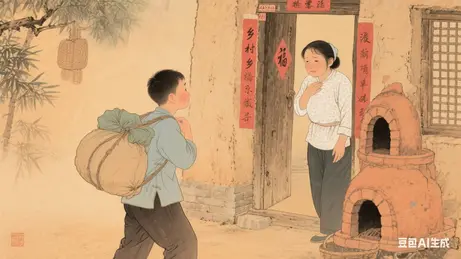 图片[2]-母亲喂饺送儿参军有寄-诗榜