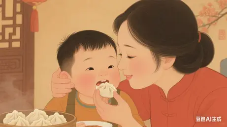 图片[4]-母亲喂饺送儿参军有寄-诗榜