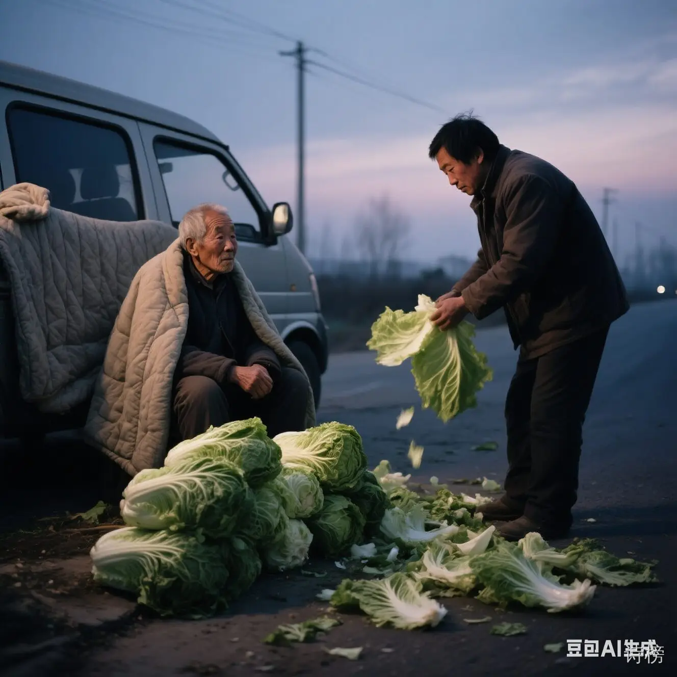 图片[1]-路边见老翁卖白菜-诗榜