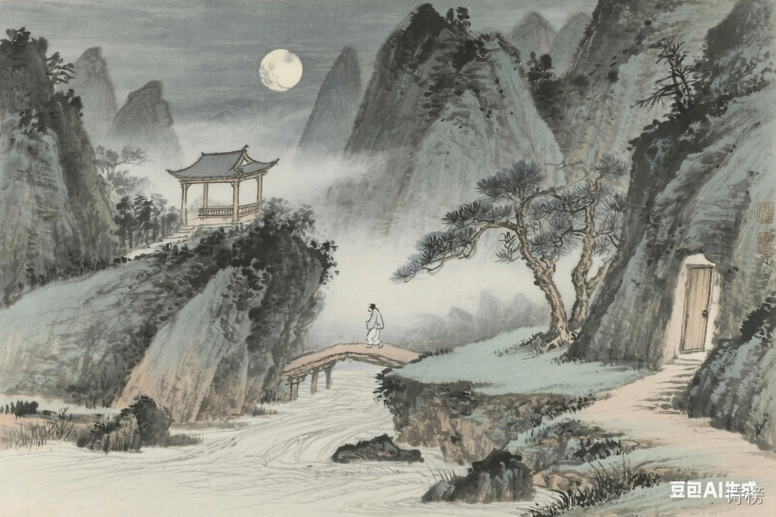 图片[1]-夜宿双岭-诗榜