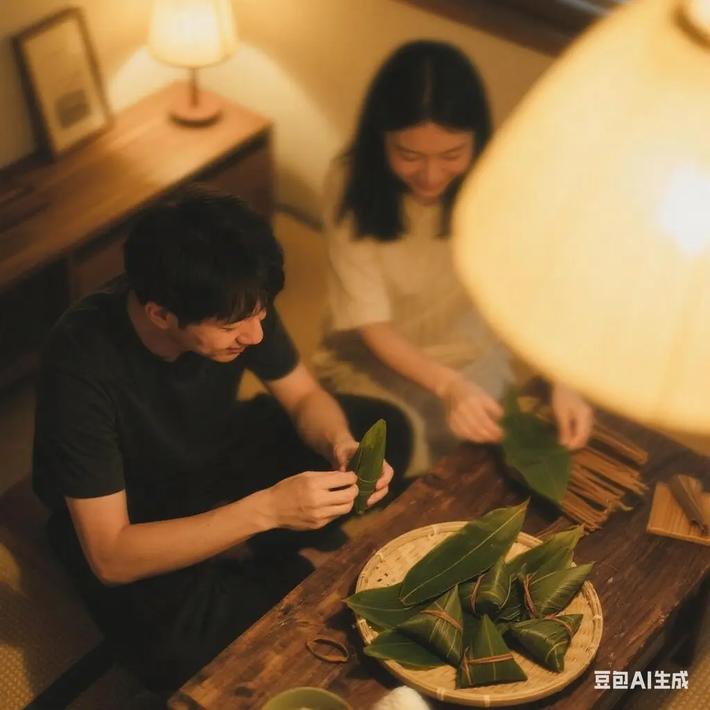 和外子一起包粽子-诗榜