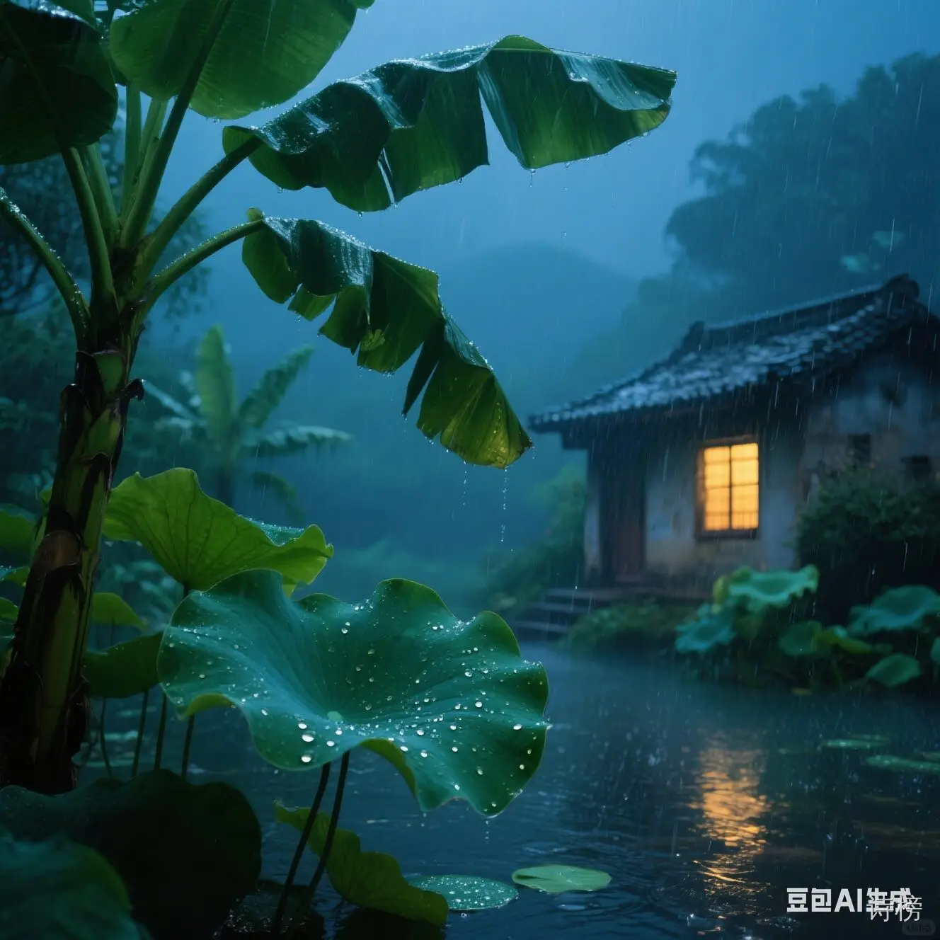 图片[1]-七律·夏夜听雨-诗榜